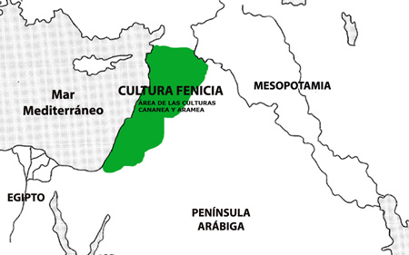 Zona originaria de los fenicios