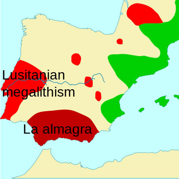Culturas del mesolitico en la peninsula entre el 4500 a 4000 a.C.