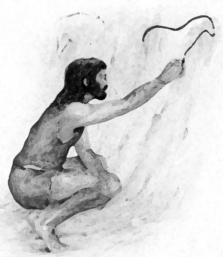 El hombre de la antiguedad empezó a sentir la necesidad de plasmar sus ideas mediante signos y pinturas