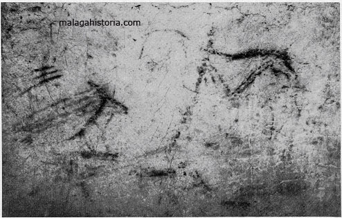 pintura negra, caballo y cabra pintura negra, caballo y cabra