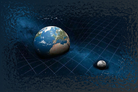 Deformación del espacio por la masa, teoría de la relatividad