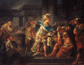 Alejandro Magno cortando el nudo