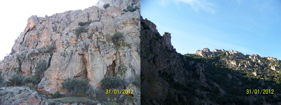 Lado oeste del Paso de Despeñaperros, Sierra Morena.