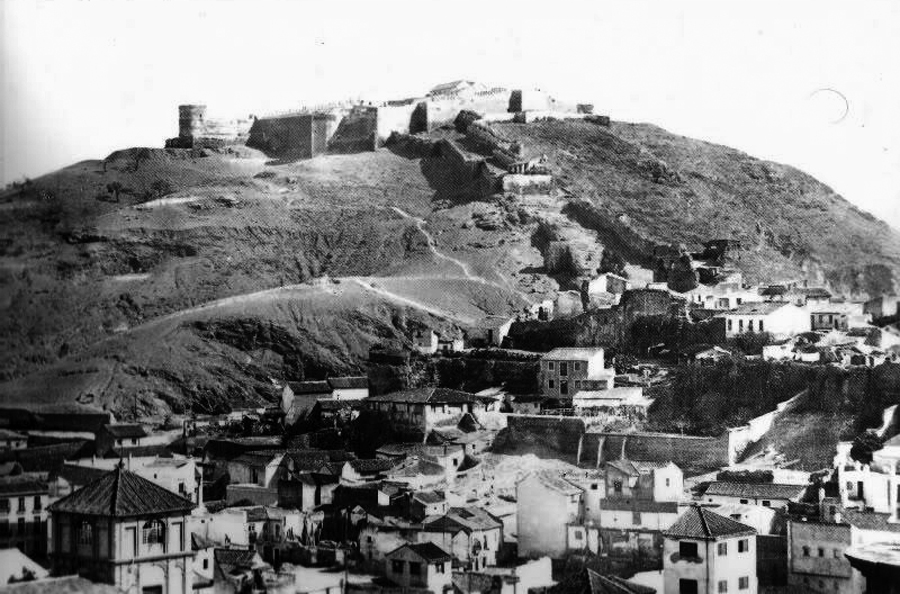 Picture of the construccion of Gibralfaro Castle.  