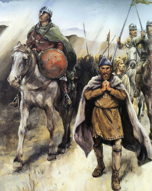 Recreación antes de la batalla Recreación antes de la batalla